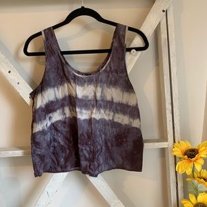100% silk tie dye tank